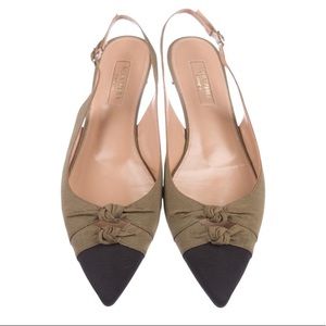 AQUAZZURA
Colorblock Pattern Pointed-Toe Slingback Flats